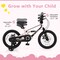 16 Inch Pink Kids Bike, Lightweight Design with Detachable Training Wheels, Ideal for Ages 4 to 7
